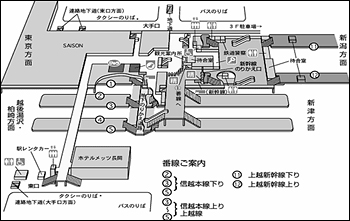 「以前の長岡駅の構内図」の画像
