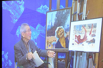 「日本美術家連盟会員の木村保夫さん」の画像