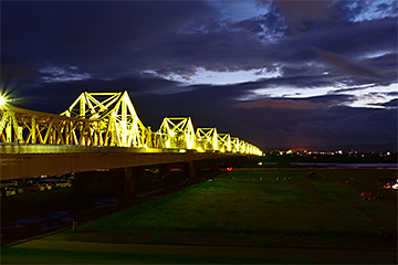 「長生橋ライトアップ」の画像