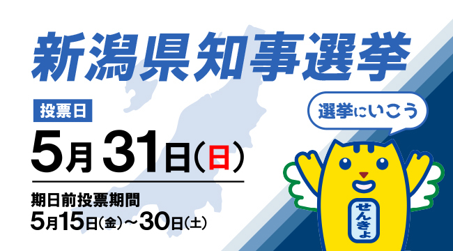 「新潟県知事選挙（5月31日投票日）」の画像