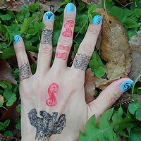 「みにつける火炎土器/火炎土器ボディペイント」の画像