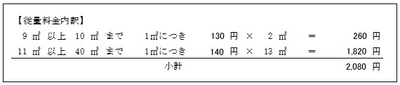 「1か月ごとの使用料を計算」の画像1