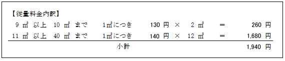 「1か月ごとの使用料を計算」の画像2
