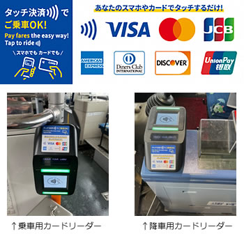 「路線バスタッチ決済」の画像