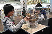 記事「タッチOKの火焔土器レプリカがアオーレ長岡に登場」の画像