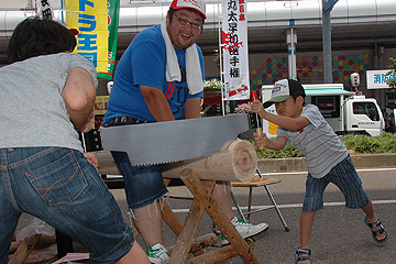 「丸太の早切り体験」の画像