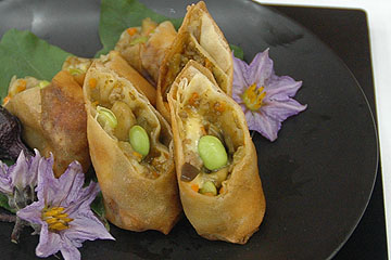 「巾着なすのスパイシー巻き」の画像