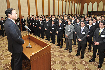 「森市長が職員へ訓示」の画像