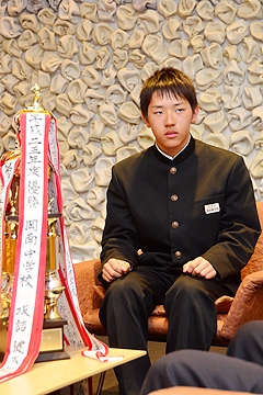 「岡南中学校・坂詰健太郎さん」の画像