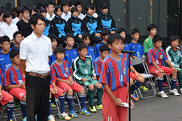 「エスプリ長岡ＦＣの山田一翔さんによる決意表明」の画像