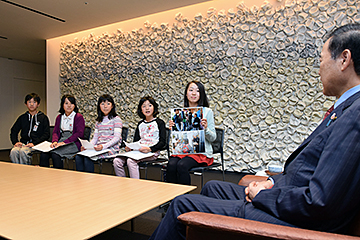 「脇野町小学校の児童が森市長を訪問」の画像