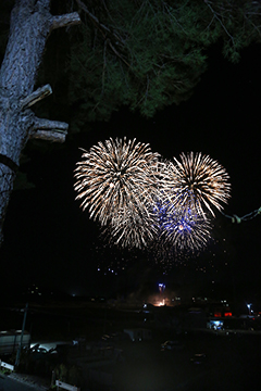 「慰霊と復興への願いを込めた花火の打ち上げ」の画像
