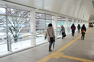 「屋根付き高架橋「大手スカイデッキ」」の画像
