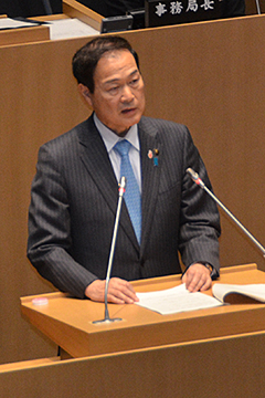 「平成27年度の市政執行方針について意気込みを述べました」の画像