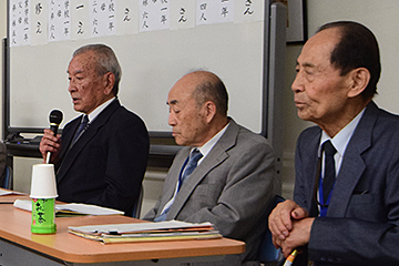 「鈴木孝さん（左）と反町忠夫さん（中央）」の画像
