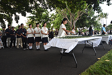 「長岡市の中学生や長岡少年少女合唱団も献花」の画像