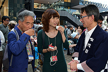 「各蔵自慢の日本酒を味わいます」の画像