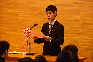「生徒会長の３年・北原拓実さん」の画像