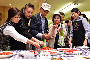 「終了後トマトの試食会を実施」の画像