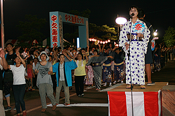 「メインイベントの中之島音頭と大民踊流し」の画像