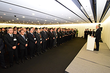 「磯田市長が職員に向けて訓示」の画像