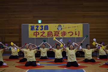 「中之島銭太鼓愛好会の演技」の画像