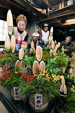 「越路地域の住民による「門松同好会」」の画像