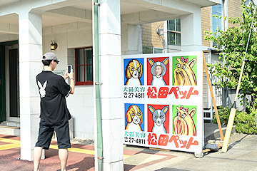 「看板の比較展示」の画像