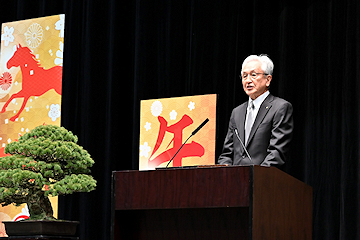 「賀詞交換会市長年頭のあいさつ」の画像