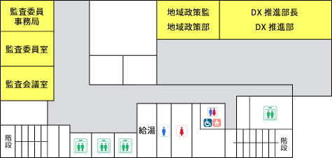 「大手通庁舎5階　配置図」の画像