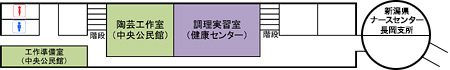 「さいわいプラザ別棟2F　配置図」の画像