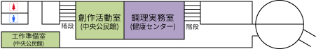 「さいわいプラザ別棟2F　配置図」の画像