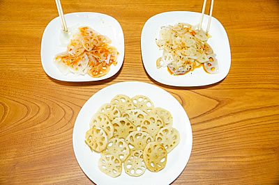 「手作りのれんこん料理」の画像