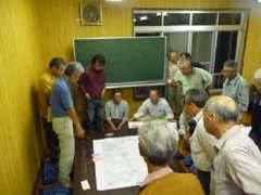 地域防災マップ作成風景（石坂小学校区） 