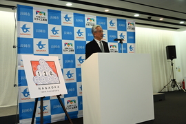 記者発表のようす