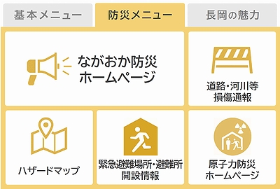「防災メニュー」の画像